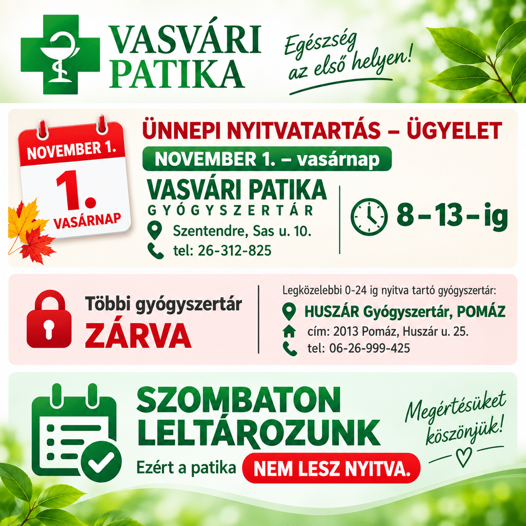 Vasvári Patika | Főoldal
